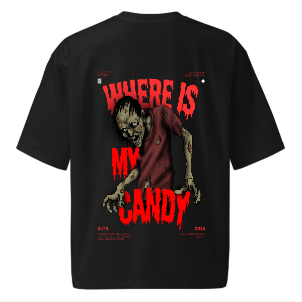 Zombie Printed Oversized Tshirt