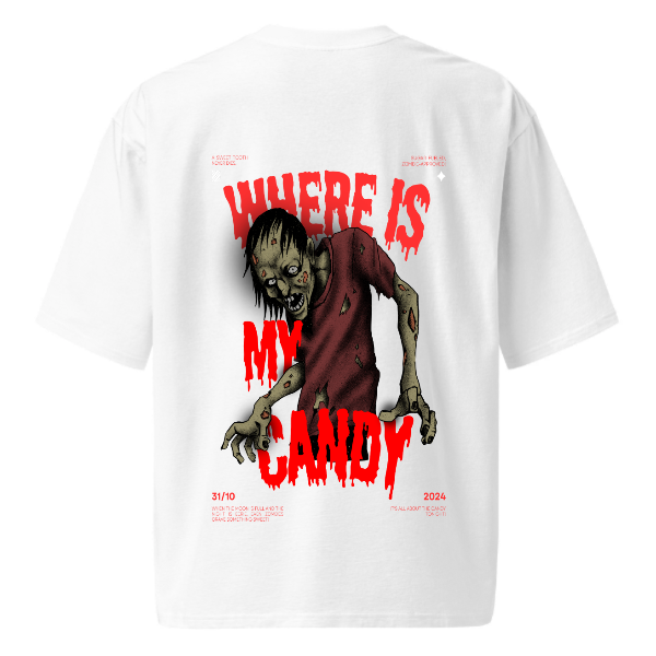 Zombie Printed Oversized Tshirt